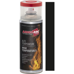Ambro-Sol High Temperatures Σπρέι Βαφής Μαύρο Ματ 400ml