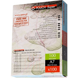 OPUS ΔΙΦΥΛΛΟ ΠΛΑΣΤΙΚΟΠΟΙΗΣΗΣ Α7 100micron ΔΙΑΦΑΝΟ (Το προιόν πωλείται σε μεμονωμένα τεμάχια του ενός)