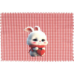 Σουπλά Φαγητού Dimcol Love Bunny 36 35X50 Κόκκινο