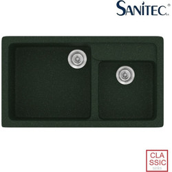 Sanitec Classic 317 Επικαθήμενος Νεροχύτης Γρανίτη Ματ Granite Green 90x51cm