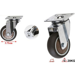 Περιστρεφόμενη Ρόδα 3.75cm με Βάση & Μέγιστο Βάρος 20 Κιλά ForHome 24008520 - For Home