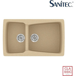 Sanitec Classic 320 Επικαθήμενος Νεροχύτης Γρανίτη Αντιστρεφόμενος Ματ Granite Cappuccino 79x50cm