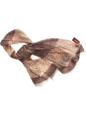 B&apos,Πασμινα, με λεοπαρ τυπωμα 30-501-008 080 BROWN