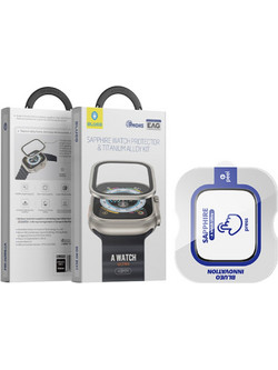 Blueo Sapphire/Titanium Frame Kit Alloy Watch Γυαλί προστασίας protector kit για Apple Watch Ultra 1/2 (49mm) - - BSTP-AWULTRA49