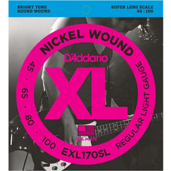 D'Addario EXL170SL Σετ 4 Χορδές Ηλεκτρικού Μπάσου Nickel Plated Steel 45-100" Normal Tension
