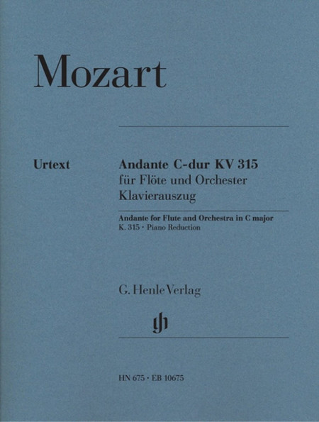 G. Henle Verlag Mozart - Andante In C Major Kv315 (Flute /Piano)