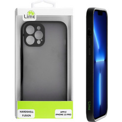 LIME ΘΗΚΗ IPHONE 13 PRO 6.1" HARDSHELL FUSION FULL CAMERA PROTECTION BLACK WITH BLACK KEYS