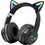 BT612 On Cat Ear Ενσύρματα & Ασύρματα Bluetooth Παιδικά Ακουστικά Over Ear Μαύρα