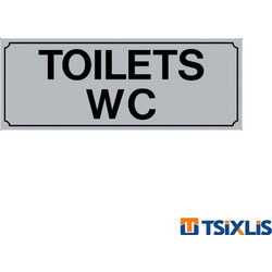 Πινακίδα Πλαστική TOILETS WC 75x200mm