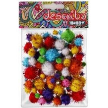 DESCRIBO POMPONS GLITTER 80ΤΕΜ ΔΙΑΦΟΡΑ ΧΡΩΜΑΤΑ ΜΕΓΕΘΟΣ 10 ΜΜ 15 MM 20 ΜΜ 25 ΜΜ