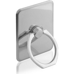 Metal ring holder for smartphone and tablet - pattern 3 silver
