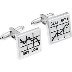 Μανικετόκουμπα Buy Low - Sell High σε ασημί χρώμα