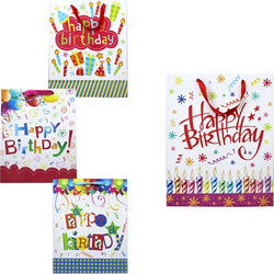 ΧΑΡΤΙΝΗ ΣΑΚΟΥΛΑ HAPPY BIRTHDAY (4 ΣΧΕΔΙΑ) 23x18x10cm 12/ΣΑΚ