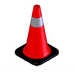 Ελαστικός Κώνος Σήμανσης από pvc Ύψους 45cm KDC-TC-45