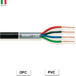 TASKER C288 PVC BLACK Καλώδιο Ηχείου Εύκαμπτο 4x2.5mm, Μαύρο (Κουλ. 100m)