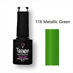 Trendy Soak Off 116 Metallic Green Ημιμόνιμο Βερνίκι Νυχιών 6ml