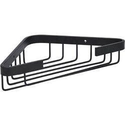 Estia 02-28510 Γωνιακή Ραφιέρα Μπάνιου με 2 Ράφια 25x17x28.5cm Μαύρη