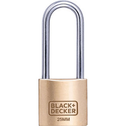 Λουκέτο ασφαλείας μακρύλαιμο Black+Decker με 3 κλειδιά - 25mm 8301100000000000