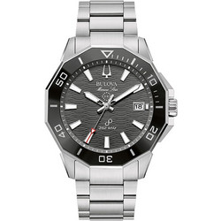 Bulova Marine Star Ανδρικό Ρολόι με Ασημί Μεταλλικό Μπρασελέ 96B434