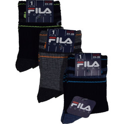 Fila Αθλητικές Κάλτσες Παιδικές 3 Ζεύγη Dark Multicolor