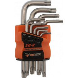 Σετ Κλειδιά Torx Ασφαλείας T10 έως T50 9 Τεμάχια SANSHENG