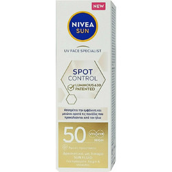 Nivea Sun Spot Control Αντηλιακή Κρέμα Προσώπου Αντιγηραντική Κατά των Πανάδων SPF50 40ml