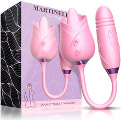 Martinella Double Tongue Clitoris Egg Διπλός Δονητής Ροζ