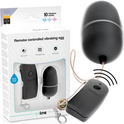 Online Remote Controlled Vibrating Egg Δονητής Egg για Ζευγάρια με Τηλεχειριστήριο Μαύρος