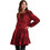 Funky Buddha Mini Καθημερινό Φόρεμα Μαύρο Κόκκινο FBL010-126-13