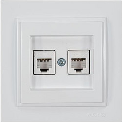 Πρίζα τηλεφώνου Διπλή RJ11 Λευκό 152-10139 MONO ELECTRIC Despina by Eurolamp