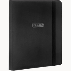 EVORETRO - Regular Card Binder 9 pocket for 360 cards w/ elastic Black