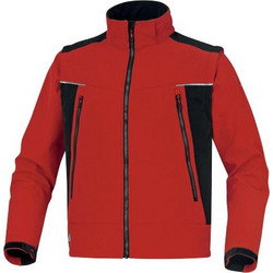 Softshell 2 σε 1 με αφαιρούμενη κουκούλα και μανίκια Delta Plus ORSA Κόκκινο-Μαύρο