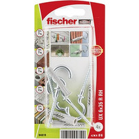 FISCHER 94619 ΝΑΙΛΟΝ ΒΥΣΜΑ ΜΕ ΓΑΝΤΖΟ ΣΕ BLISTER NV UX 6 x 35 mm RH K (ΣΥΣΚ. 4 ΤΕΜ.)