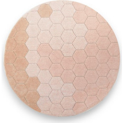 Lorena Canals Χαλί δωματίου στρογγυλό Honeycomb Rose 100 εκ