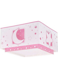 Φωτιστικό Οροφής-Πλαφονιέρα Moon 63236 S 30x30x16,5cm 2xE27 Pink Ango