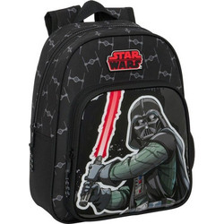 Safta Star Wars The Fighter Σχολική Τσάντα Πλάτης Δημοτικού Μαύρη 612401524
