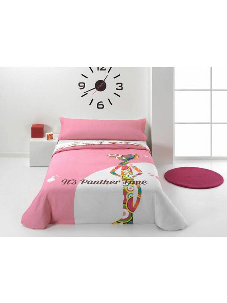 Σετ κάλυμμα παπλώματος Hosteline PINK PANTER Pp Πολύχρωμο Kρεβάτι 90 εκ 3 Τεμάχια