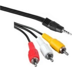 DeTech AV Cable for mag250/254/256/322 3.5 - 3RCA, 1.8m - 18183