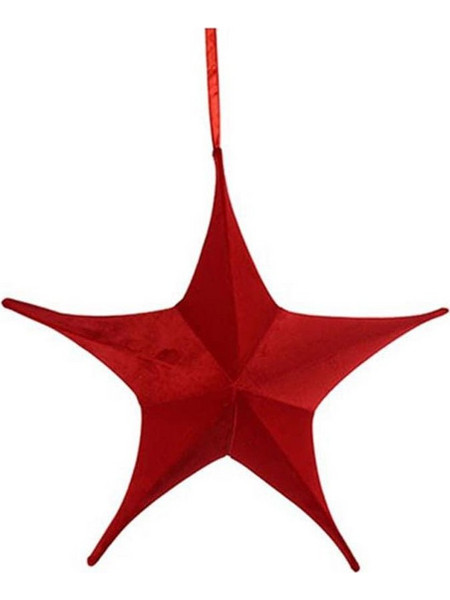 Αστέρι Ανοιγόμενο Βελούδινο 013.784668 40cm Red
