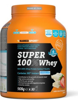 NamedSport Super 100% Whey White Chocolate & Strawberry Πρωτεΐνη Ορού Γάλακτος Γράμμωσης 908gr