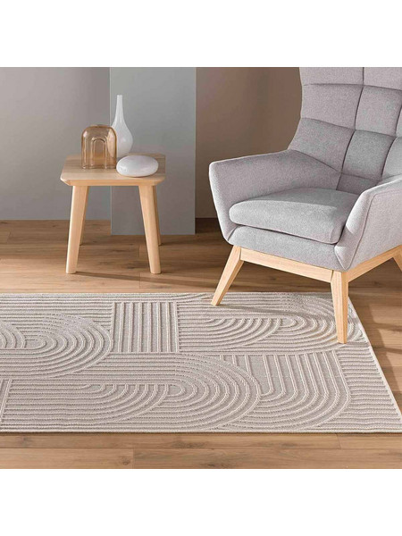 Viopros Μπόνο Χαλί Ορθογώνιο Βαμβακερό 120x170cm Μπεζ