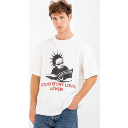 Tee Library Relaxed Fit Punky Reader T-Shirt (TCF-23-RT-White)