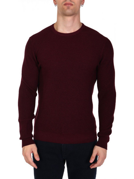 GRAN SASSO ΠΛΕΚΤΟ CREW NECK ΜΠΟΡΝΤΩ