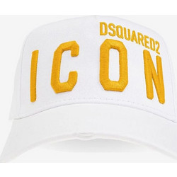 Dsquared2 Ανδρικό Καπέλο Jockey Υφασμάτινο Λευκό S25BCM041205C00001