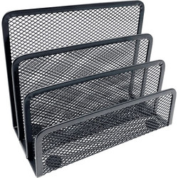 METRON ΘΗΚΗ ΦΑΚΕΛΩΝ ΜΕΤΑΛΛΙΚΗ 4 ΘΕΣΕΩΝ 17.3x8.3x13.5cm ΜΑΥΡΗ