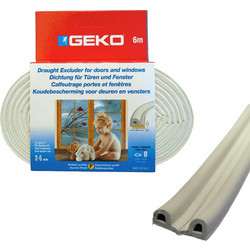 GEKO Pstrip Αεροστόπ λάστιχο τύπου P για πόρτες & παράθυρα Λευκό 9mm x 6m