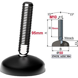TeCom 15/7021 Πέλμα βάσης O50 M10 INOX