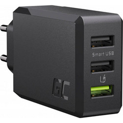 Green Cell ChargeSource 3 Φορτιστής Χωρίς Καλώδιο με 3 Θύρες USB-A 30W Black
