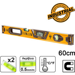 Ψηφιακό Αλφάδι Μαγνητικό 60cm Ingco HSL08060D