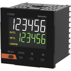 ΜΕΤΡΗΤΗΣ / ΧΡΟΝΙΚΟ ΠΙΝΑΚΑ ΨΗΦΙΑΚΟΣ LCD 48X48 100-240VAC 2 RELAY 2 STAGE CX6M-2P4 AUTONICS